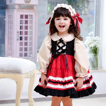Outono de Novas Meninas' Vestido de Princesa de Espanha Natal Lolita Crianças Vestido de Vestido de Inverno para Meninas da Criança Menina Cair Roupas 2020