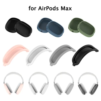 Para Airpods Max Caso de Silicone Suave Fone de Ouvido Almofadas do Coxim, Tampa Protetora Regalos de Manga para a Apple AirPods Max Faixa de Pele