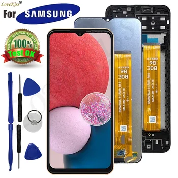 Para Samsung Galaxy A13 4G A135F SM-A135F A135M Tela LCD Touch screen Digitador Sensor do Painel Frontal de Vidro de Substituição do conjunto