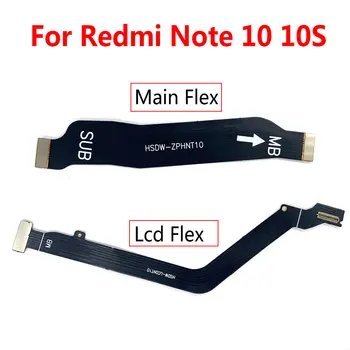 Para Xiaomi Redmi Nota 10 10S 10T Pro 4G 5G Principal da Placa USB do Conector da Placa do LCD Display Flex Cabo de Peças de Reparo