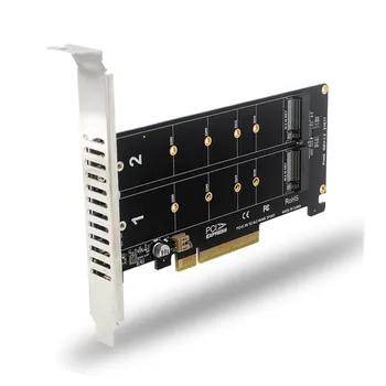 PCI-E X16 X8 Disco Duplo Cartão RAID NVME M. 2 M CHAVE SSD Matriz Placa de Expansão Estendido placa-Mãe PCI-E 3.0 4.0 Dividir Cartão