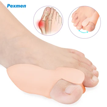Pexmen 2/4/8Pcs Gel Dedo Grande do pé Separador de Corretor de Joanete Alívio da Dor Hálux Valgo é mais Reto Ortopédicos Protetor de Dedo do pé Espaçador