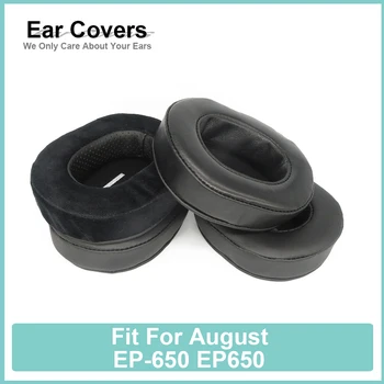 Protecções De agosto de PE-650 EP650 Fone de ouvido Earcushions Proteína de Veludo pele de Carneiro Almofadas de Espuma de Almofadas de Ouvido Preto Confortável