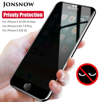Proteção de privacidade de Vidro Temperado para o iPhone 6 7 8 Mais de 5 anos SE Protetor de Tela para o iPhone 11 Pro X XR XS Max Película Protetora