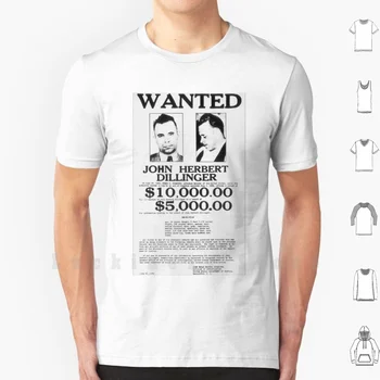 Queria T-Shirt DIY de Algodão Tamanho Grande 6xl Queria Crime Direito Penal Legais Recompensa em Dinheiro Mortos Vivos John Dillinger