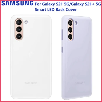 Samsung Original Emocional Efeito de Iluminação Led Tampa do Telefone Para Samsung Galaxy S21+ S21 Mais S21Plus Smart LED Tampa