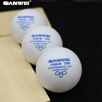 SANWEI ABS TR 3 Estrelas, Bolas de Tênis de Mesa Branco 40+ Novo Material Plástico de Treinamento do Clube Bolas de Ping-Pong 100pcs