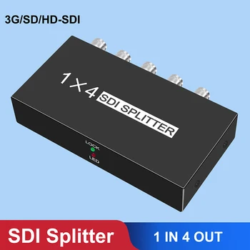 SDI Divisor de 1X4 SDI Distribuição Conversor de Vídeo 4 Porta de Suporte SD/HD/3G-SDI 1080P para a Câmera Projetor Monitor SDI DVR Sistema de