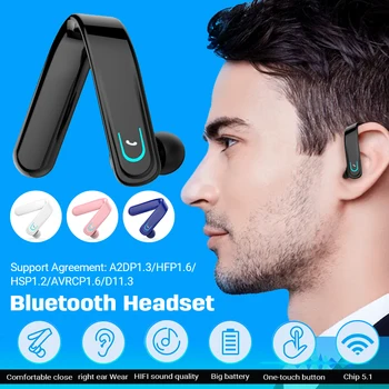 Sem fio Bluetooth 5.1 Fone de ouvido mãos livres Chamada de Auscultadores com som hi-fi de Som 28H Tempo de Música Chamadas em HD para o Empresário de Condução