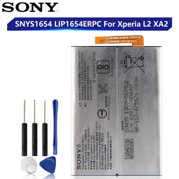 Substituição Original da Sony Bateria SNYS1654 LIP1654ERPC Para SONY Xperia XA2 L2 H3321 Telefone original Bateria de 3300mAh