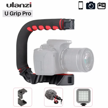 Ulanzi U-Grip Pro Câmera, o Estabilizador de Vídeo do Equipamento de Gaiola Triplle Frio Sapato de Mão Steadicam para iPhone 11 GoPro 7 6 5 Canon Sony