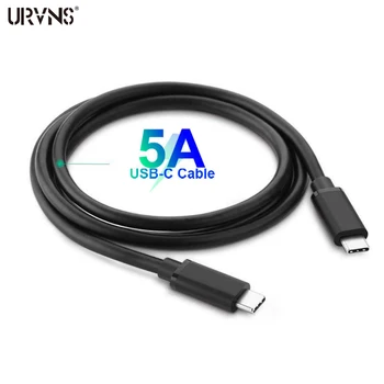 URVNS USB C 5A Rápido Cabo de Carregamento Tipo C PD fornecimento de Energia Fio dos Dados Para o MacBook, o Samsung Galaxy S20 Nota 10/10+, iPad pro 2020