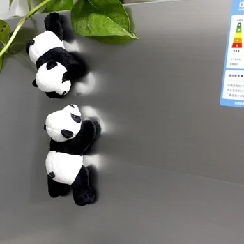 Venda quente 1Pc Bonito Macia Pelúcia Panda Ímã de Geladeira Geladeira Adesivo de Cozinha, Acessórios de Decoração de Casa de desenhos animados Decalque Presente Lembrança