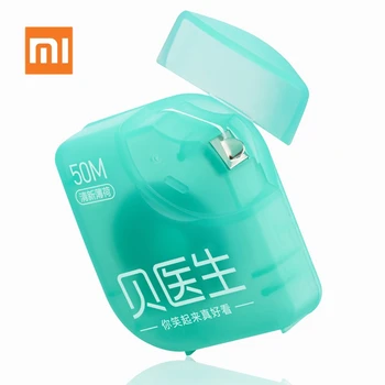 Xiaomi Mijia Médico Bay Dental Foss Portátil Pega Dentes Palitos de dente Vara de Cuidados Orais Design 50m/caixa para os Homens, as Mulheres da Família