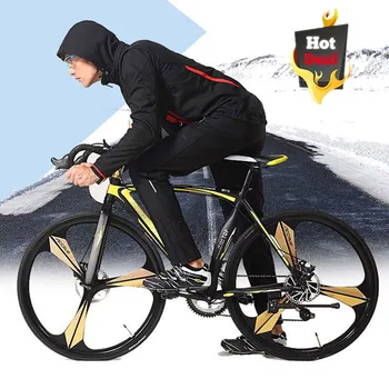 À prova de chuva à Prova de Ciclismo Jersey Conjunto de MTB Bicicleta Roupas Vestir Terno de Manga Longa de Mountain Bike Respirável Roupas Sportswear
